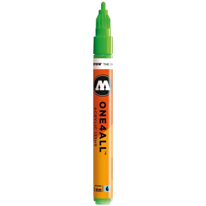 Marker acrilic Molotow One4All Neon Green 127HS, 2 mm