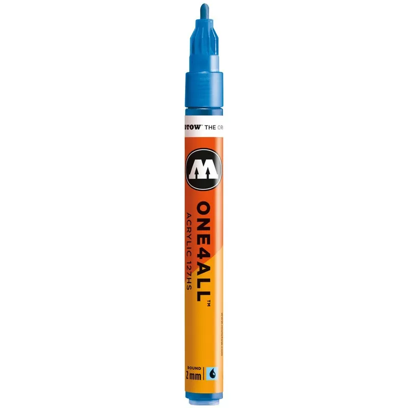 Marker acrilic Molotow One4All 127 HS Metallic Blue, 2 mm