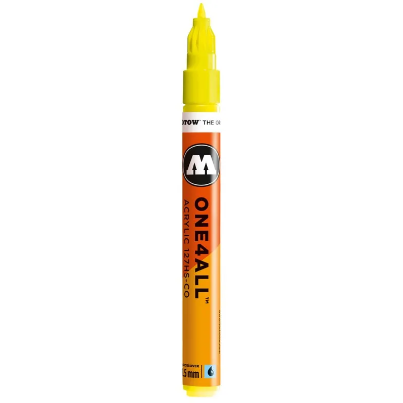 Marker acrilic Molotow One4All 127HS-CO Neon Yellow Fluorescent 220, 1.5 mm
