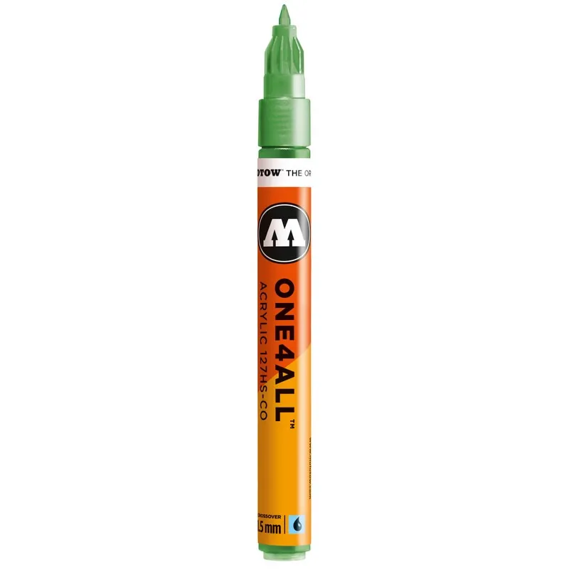 Marker acrilic Molotow One4All 127HS-CO Light Green Metallic, 1.5 mm