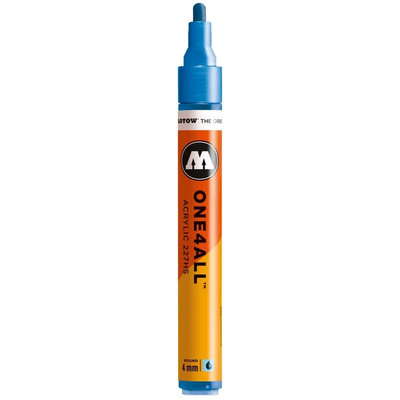 Marker acrilic Molotow One4All 227HS Metallic Blue, 4 mm