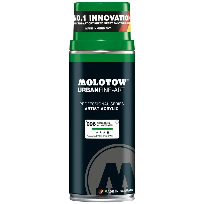 Vopsea spray Molotow Urban Fine Acrylic Mister Green, 400 ml