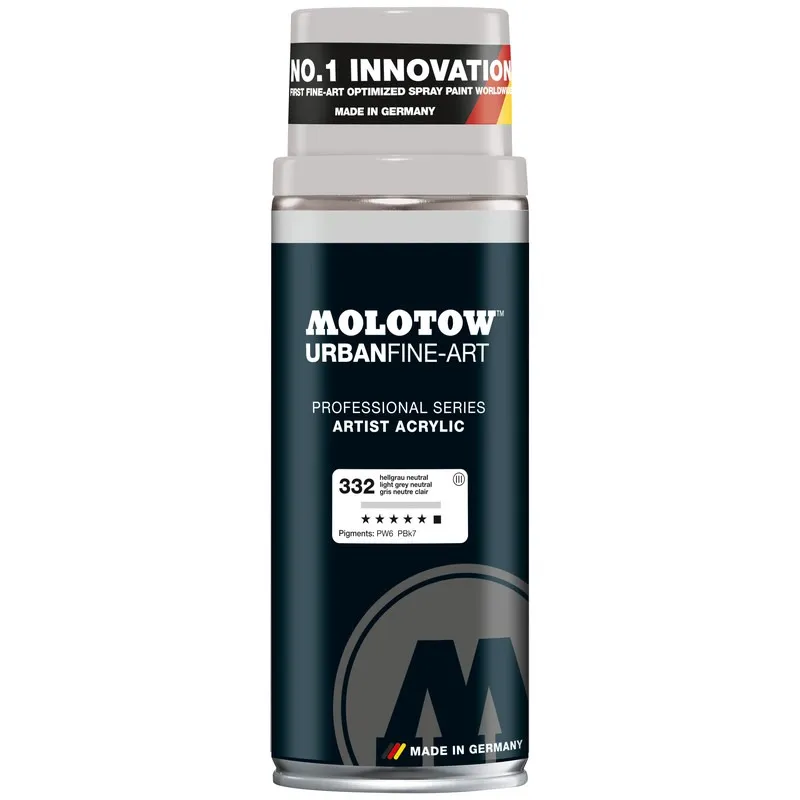 Vopsea spray Molotow Urban Fine Acrylic Light Grey Neutral, 400 ml
