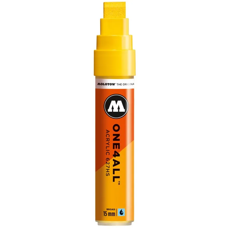 Marker acrilic Molotow One4All 627HS Neon Yellow, 15 mm