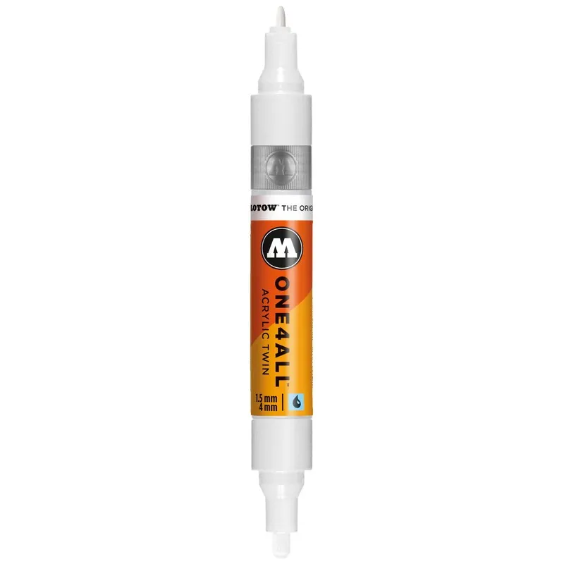 Marker Molotow One4All Twin Signal White, 1.5 mm/4 mm