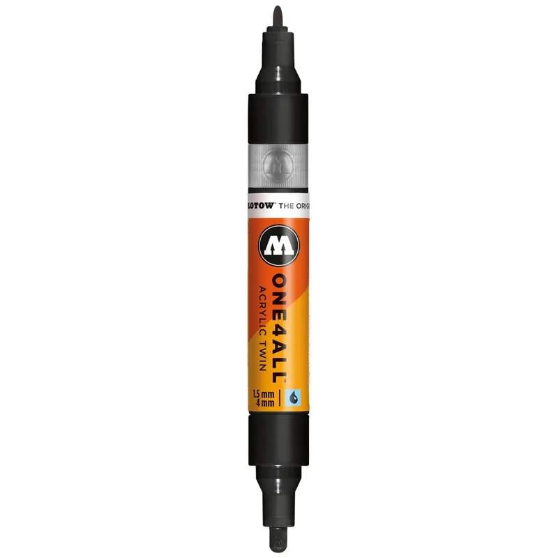 Marker Molotow One4All Twin Signal Black, 1.5 mm/4 mm