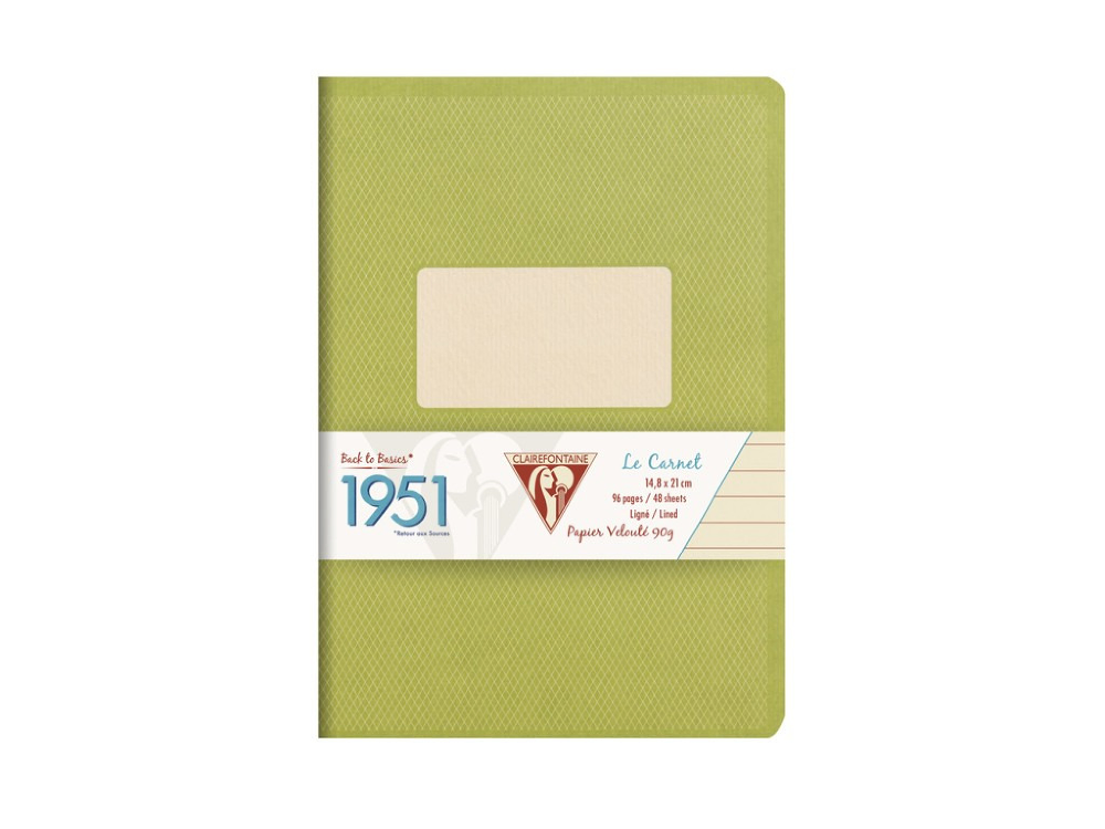 Caiet capsat A5, 48 file, Colectia 1951, Clairefontaine, Verde, 1 buc