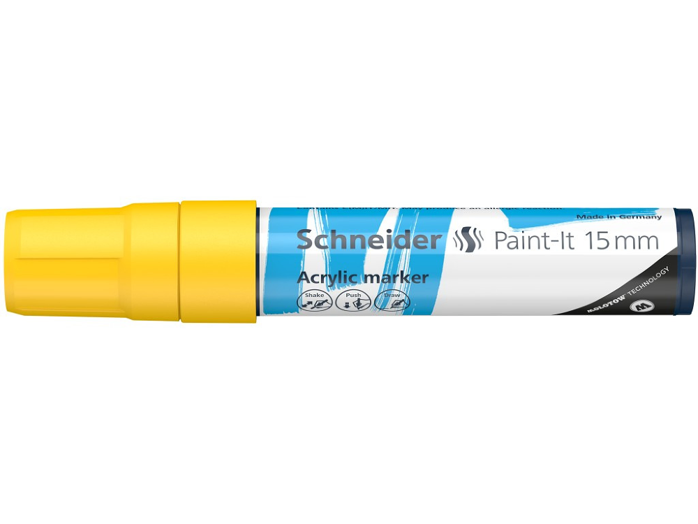 Marker cu vopsea acrilica Schneider Paint-It 330, 15 mm, Galben