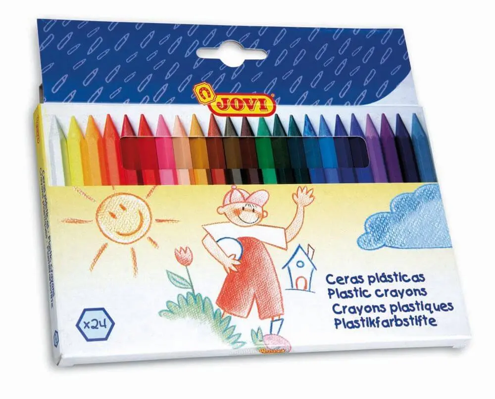 Set 24 creioane cerate hexagonale Jovi, Multicolor