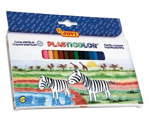 Set 24 creioane cerate Jovi Plasticolor, Multicolor