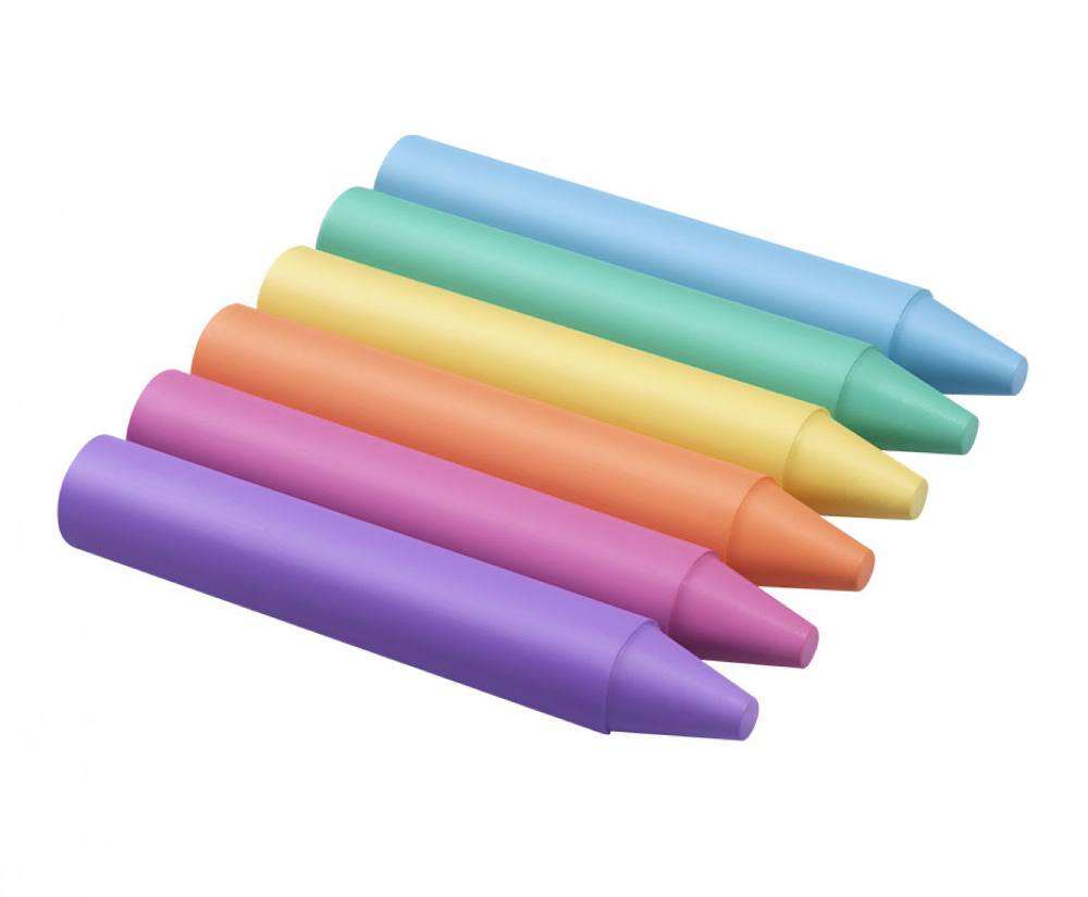 Set 60 creioane cerate si ascutitoare Jovi Jumbo, 6 culori pastel/set