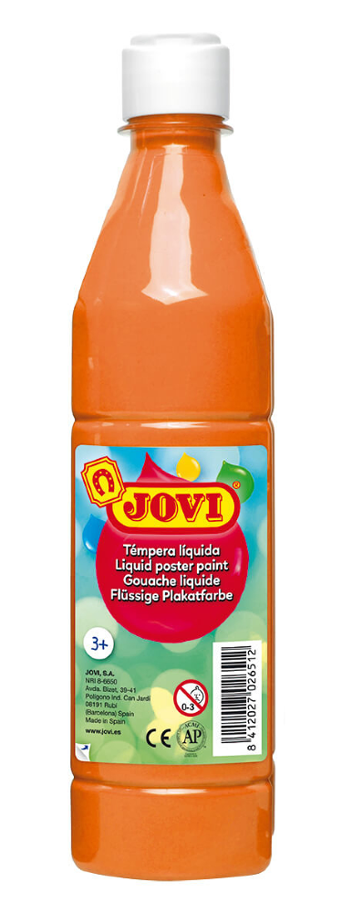 Tempera lichida Jovi, 500 ml/sticla, Portocaliu