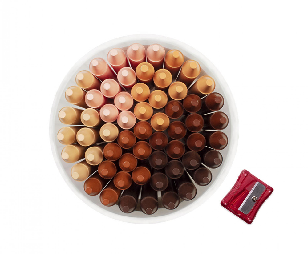 Set 60 creioane cerate si ascutitoare Jovi Jumbo Multicultural, 6 culori/set