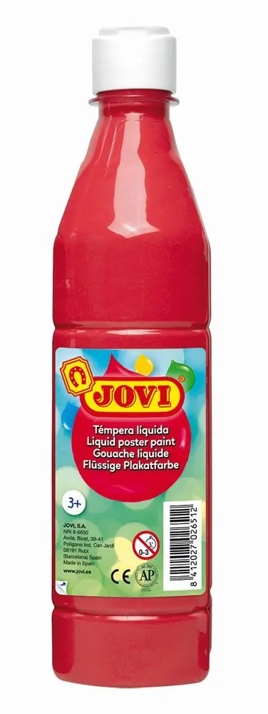 Tempera lichida Jovi, 500 ml/sticla, Rosu