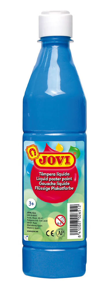 Tempera lichida Jovi, 500 ml/sticla, Albastru deschis