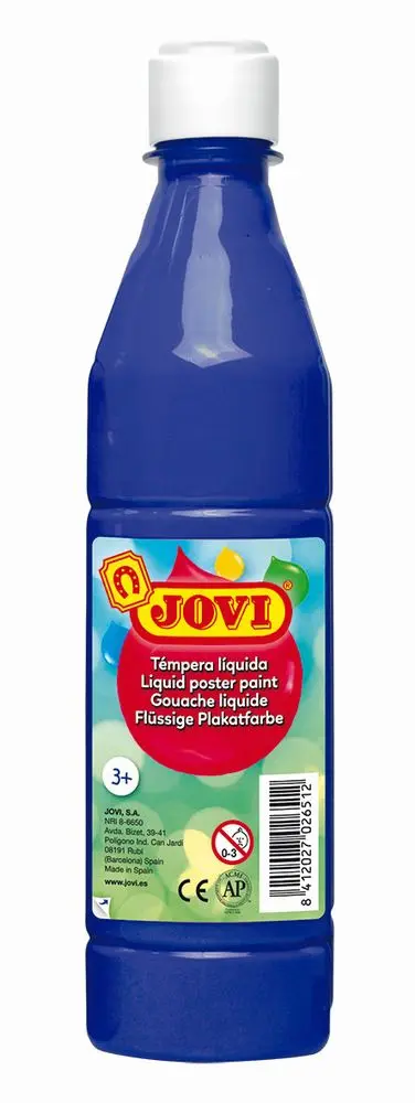 Tempera lichida Jovi, 500 ml/sticla, Albastru inchis