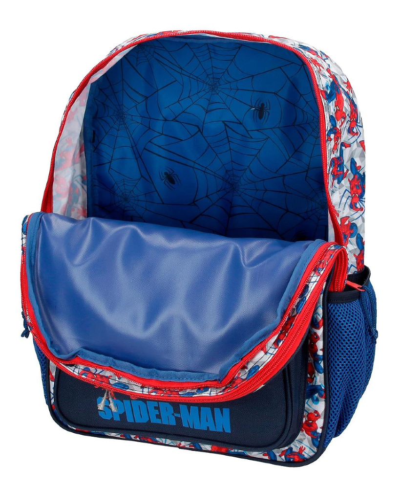 Ghiozdan adaptabil scoala pentru baieti Spiderman Hero, 2 compartimente, 30x40x13 cm, Multicolor