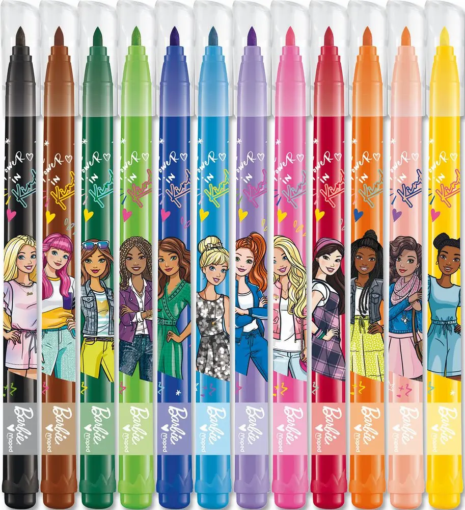 Set 12 carioci Maped Barbie, Multicolor
