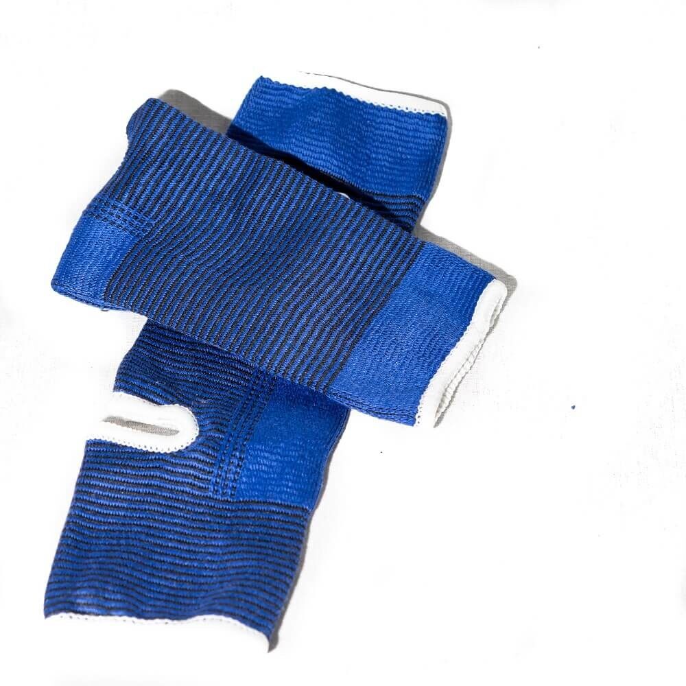 Set 2 bandaje elastice pentru glezna si talpa Almarox, Albastru