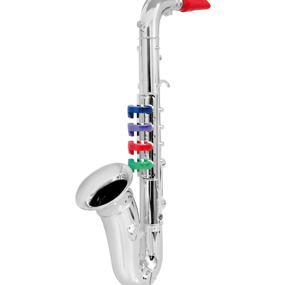 Saxofon argintiu 4 taste, 37 cm, Bontempi