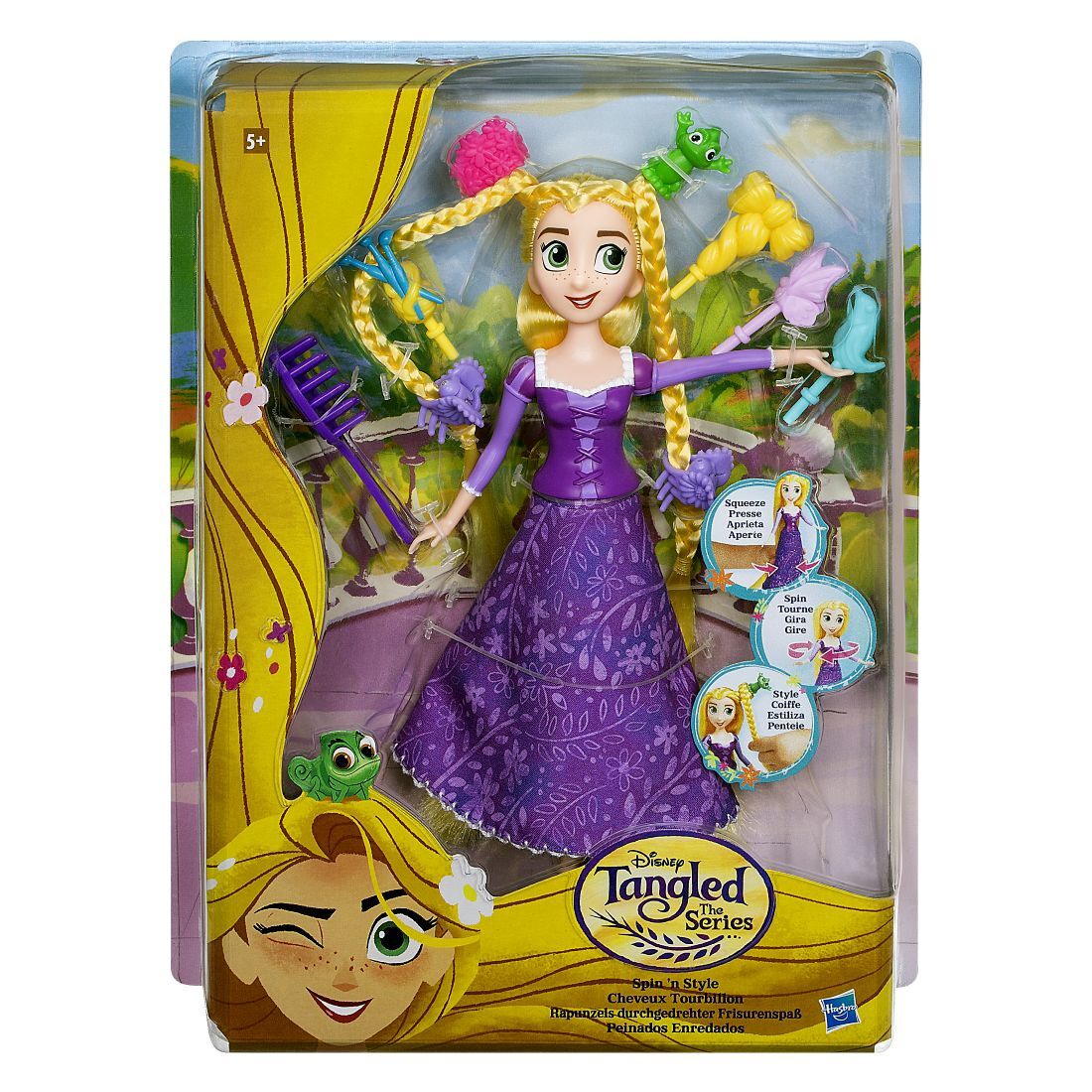 Papusa Rapunzel cu accesorii de par, Tangled