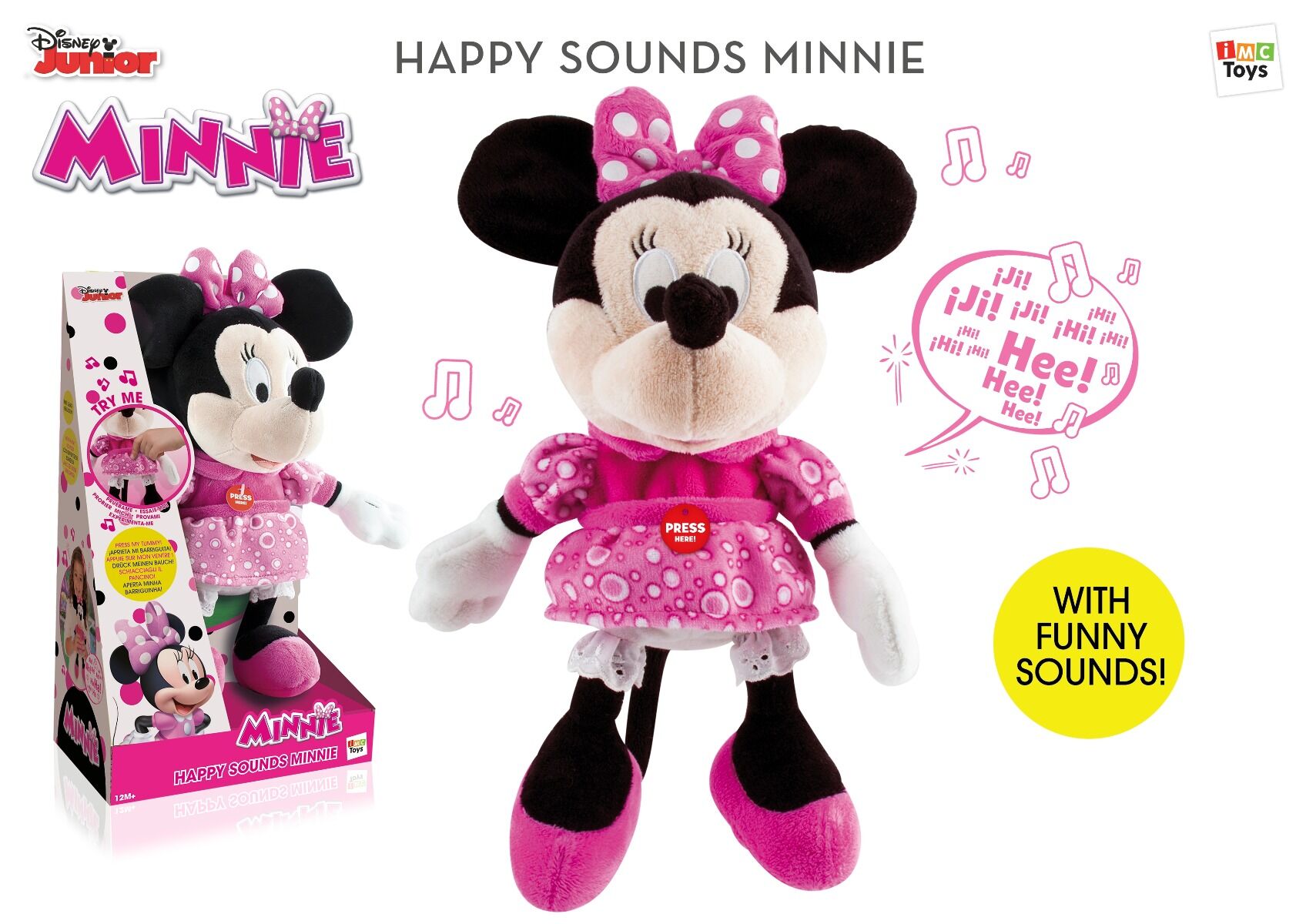 Jucarie plus Minnie Mouse cu functii, 35 cm
