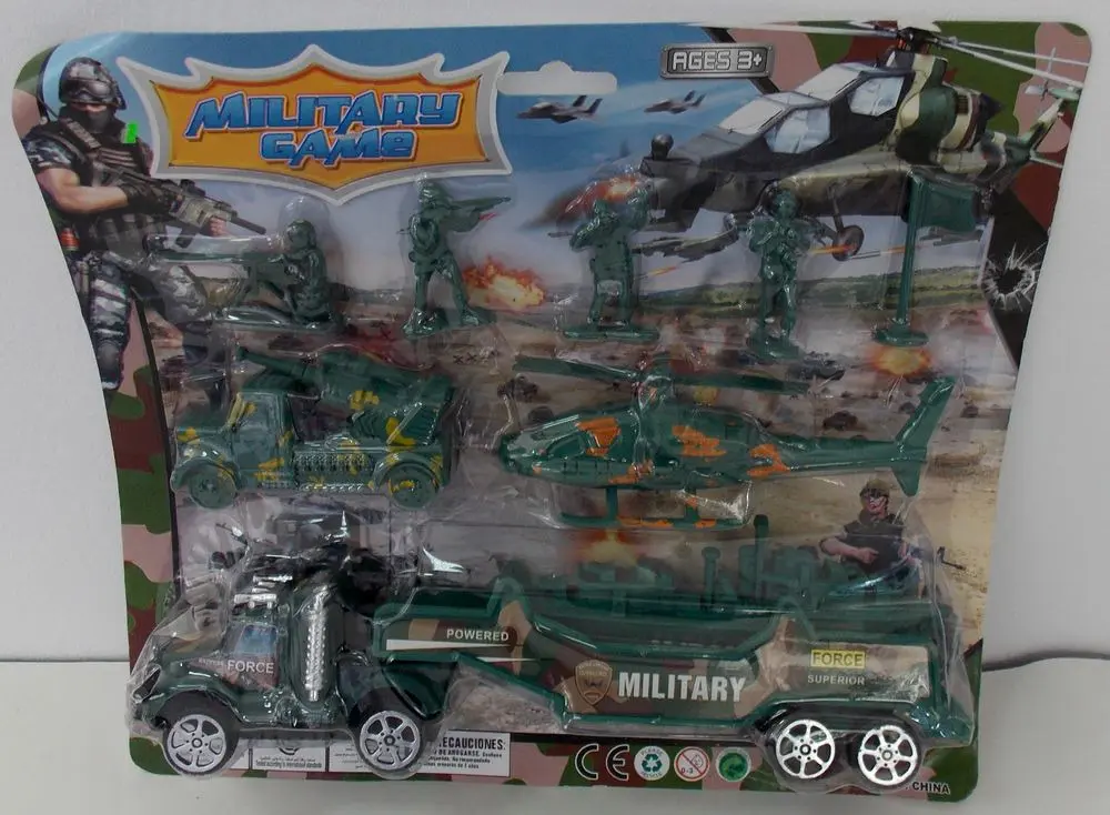 Set vehicule de armata cu soldati, Multicolor