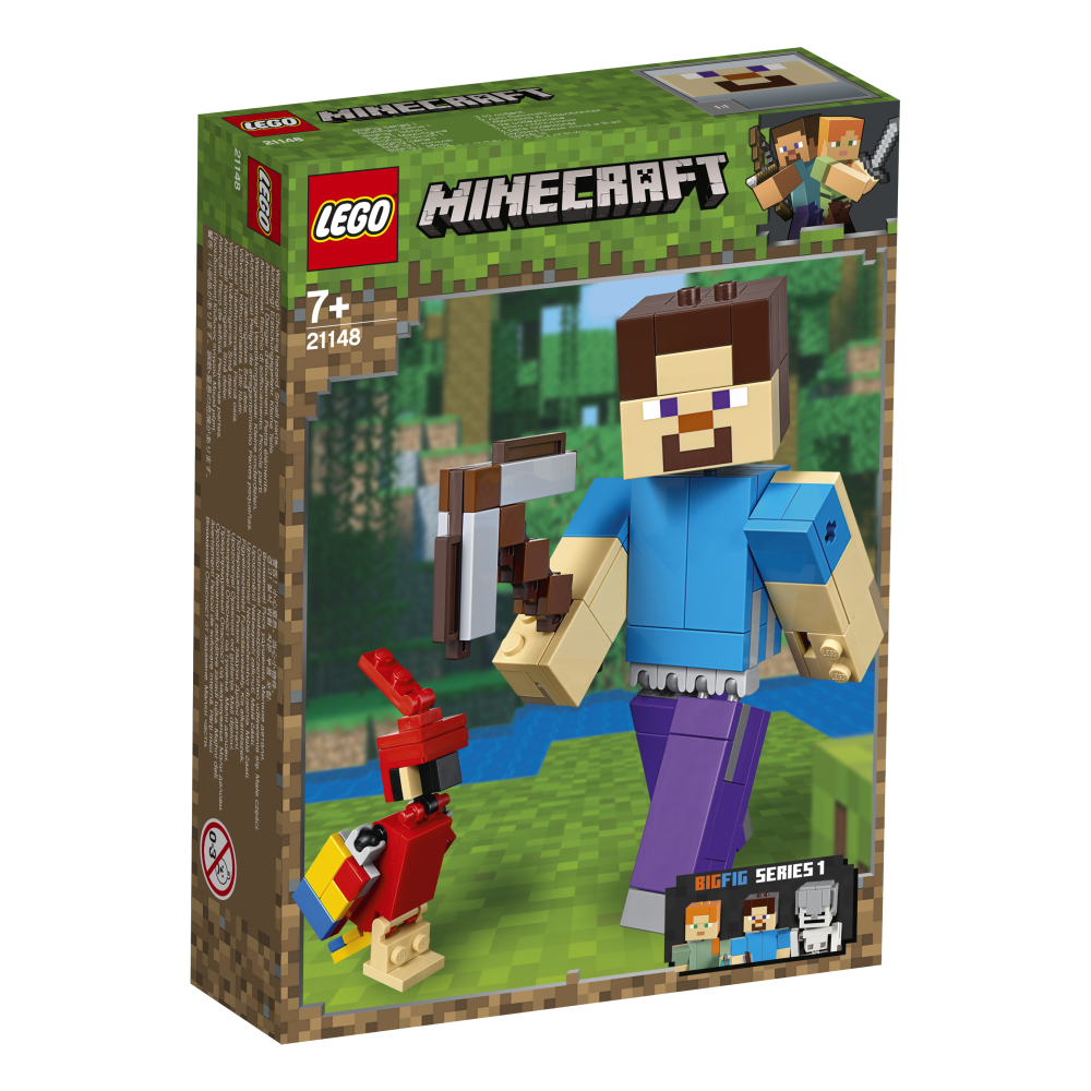 LEGO Minecraft - Steve BigFig cu papagal 21148