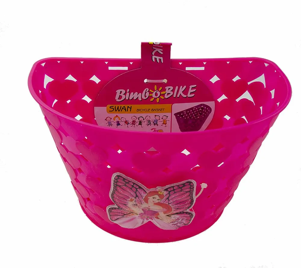 Cos pentru bicicleta copii Bimbo Bike, 24x16x16 cm, Roz