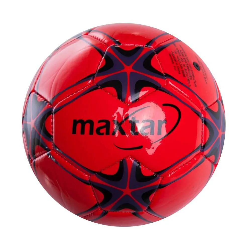 Mini minge fotbal Maxtar, PVC/cauciuc, Rosu