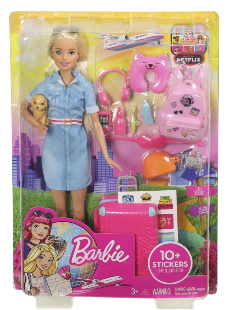 Papusa Barbie Travel, plastic, Multicolor