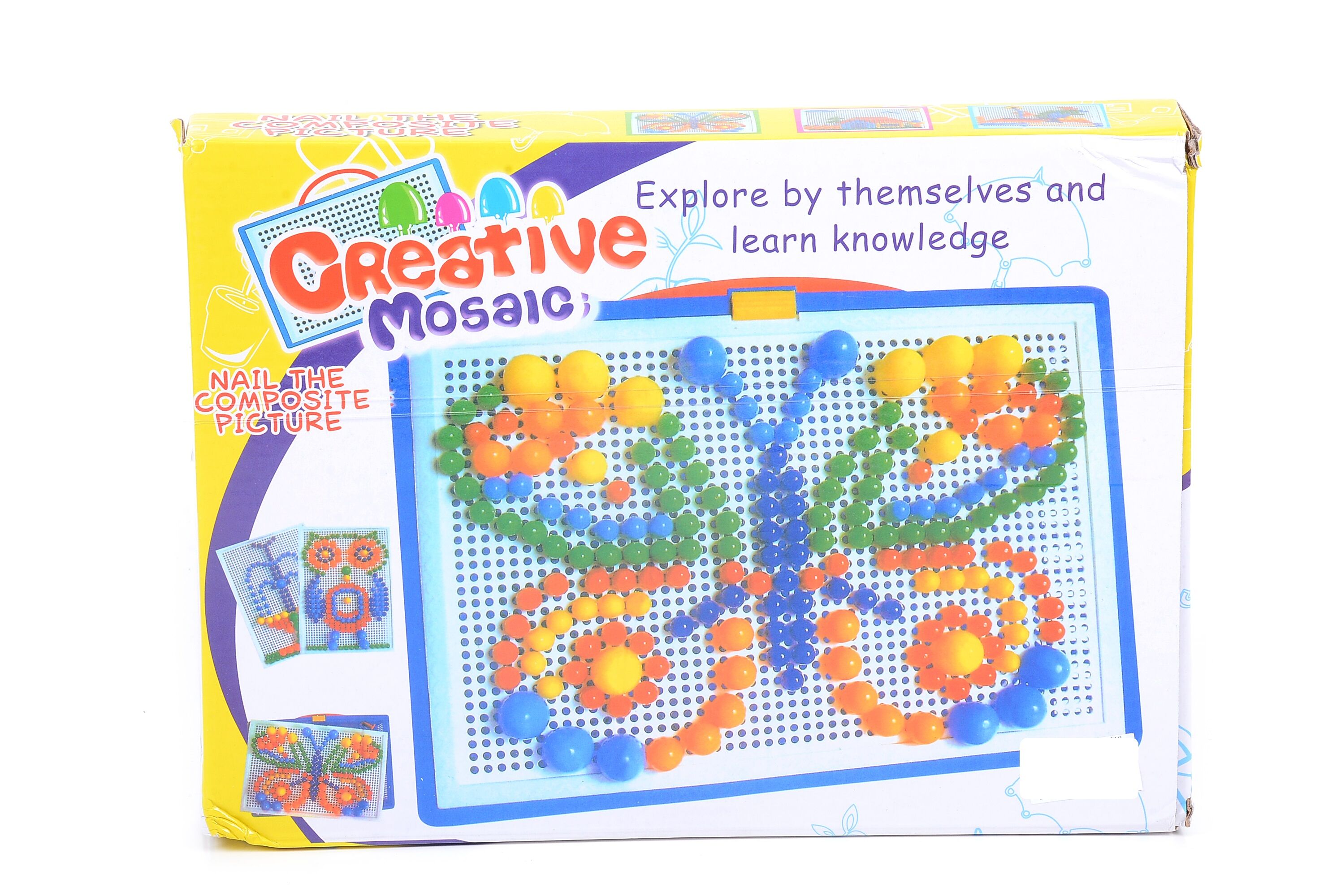 Puzzle cu pioneze fluture multicolor, Piccolino