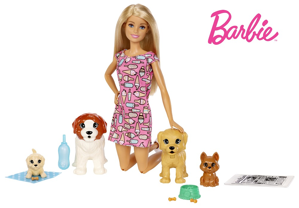 Set de joaca Barbie Gama Family - Papusi cu catelusi