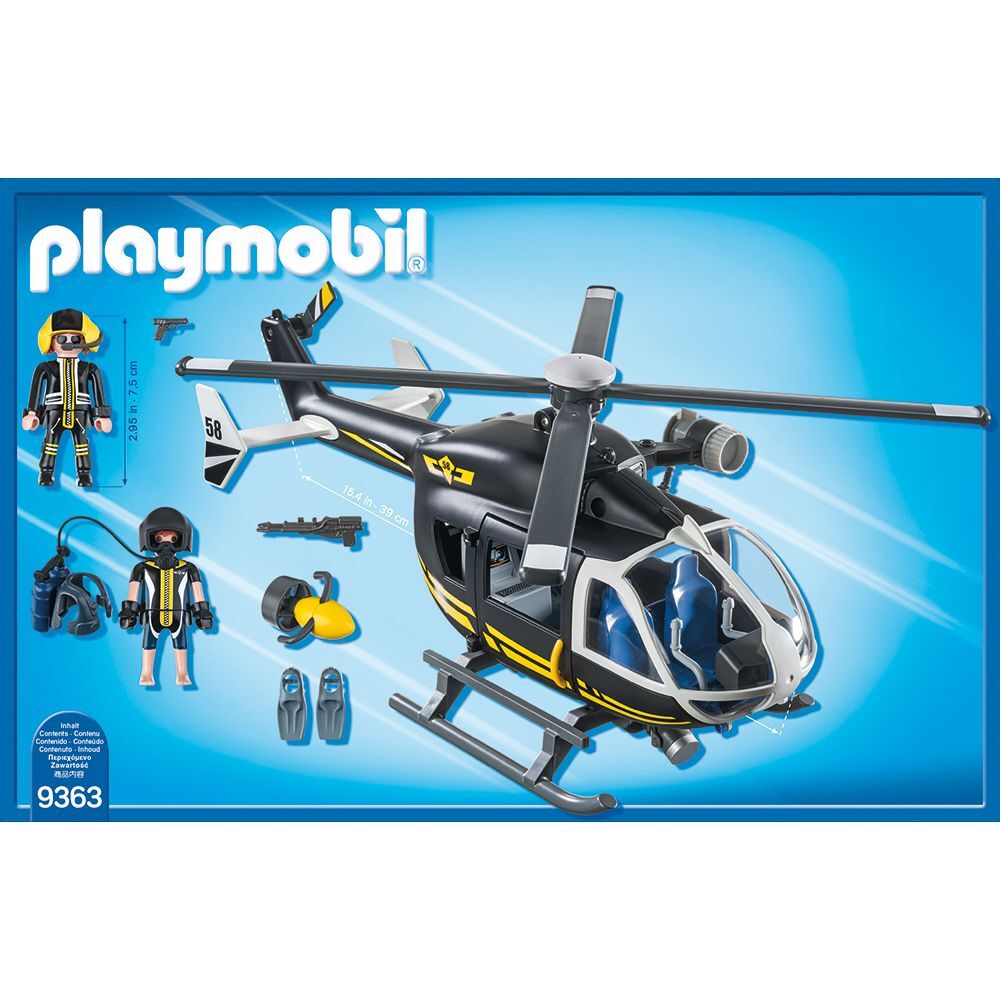 Jucarie Playmobil Tactical Police Unit - Elicopterul echipei SWAT