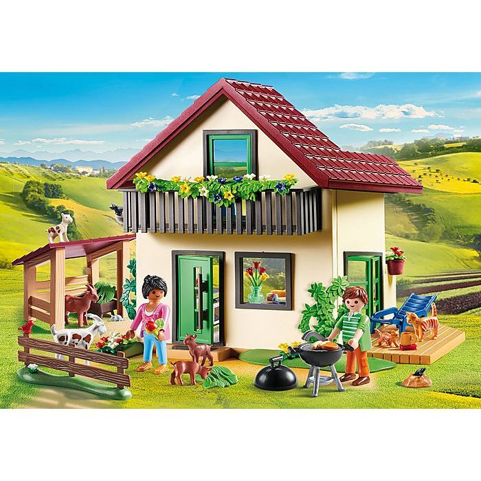 Jucarie Playmobil Casa de la ferma, plastic, 38.5 x 34.8 x 12.3 cm, Multicolor