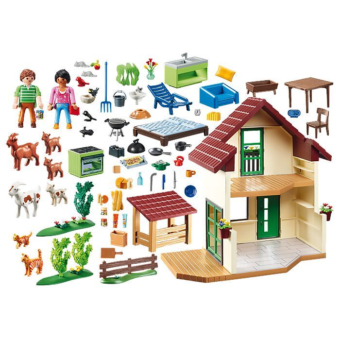 Jucarie Playmobil Casa de la ferma, plastic, 38.5 x 34.8 x 12.3 cm, Multicolor