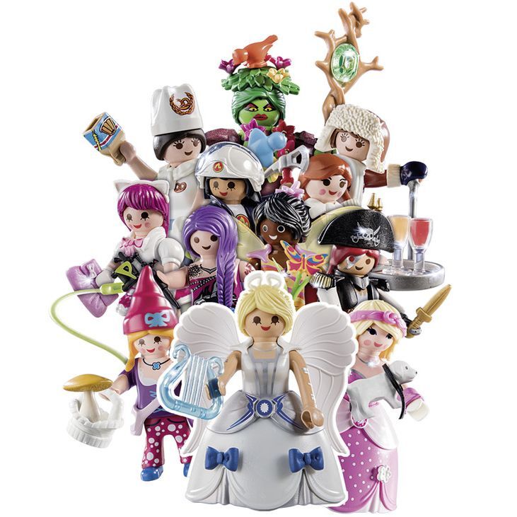 Figurine Playmobil fete Seria 17, plastic, 10 x 16.4 x 2.1 cm, Multicolor