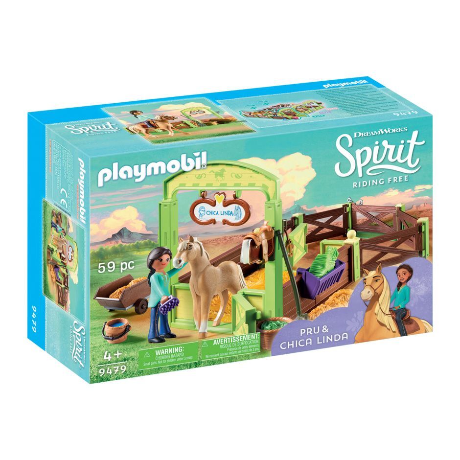 Jucarie Playmobil Spatiu ingrijire cai - Linda, plastic, 28.2 x 18.6 x 9.2 cm, Multicolor