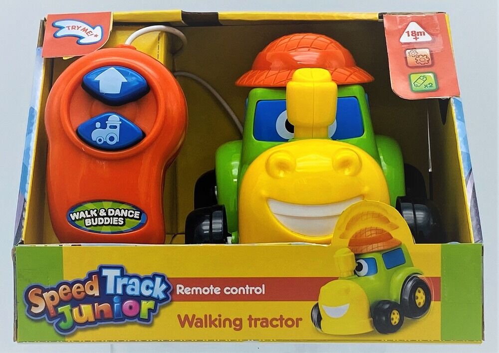 Tractor cu telecomanda, plastic, Multicolor
