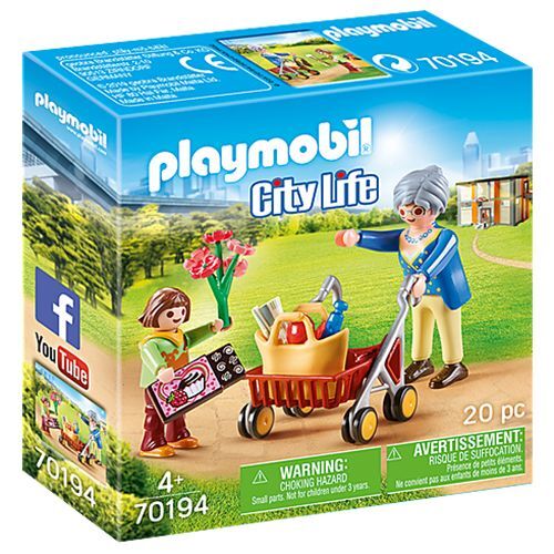Jucarie Playmobil Bunica si fetita, plastic, 14.2 x 14.2 x 4.1 cm, Multicolor