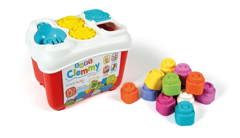 Jucarie cu activitati Clementoni, galeata cu 15 forme, Multicolor