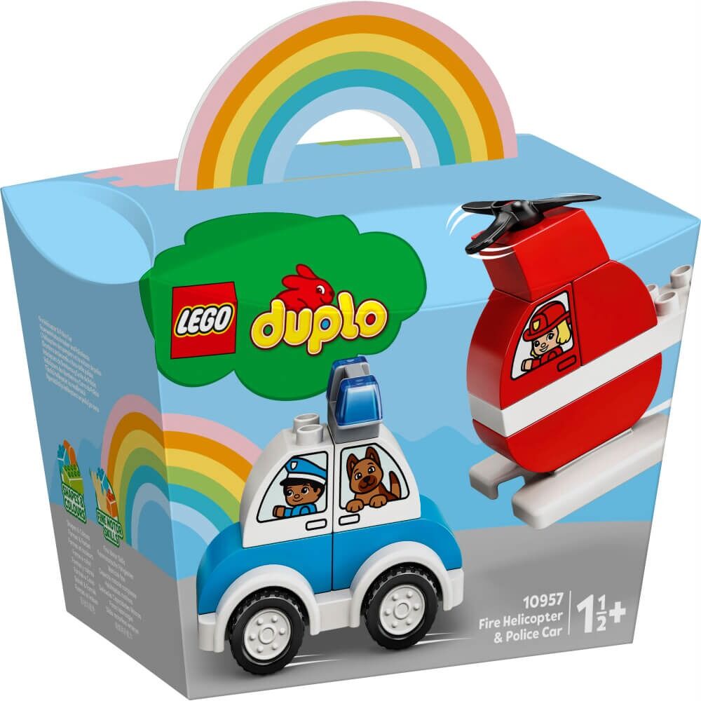 LEGO Duplo Elicopter de stingere a incendiilor si Masina de politie 10957
