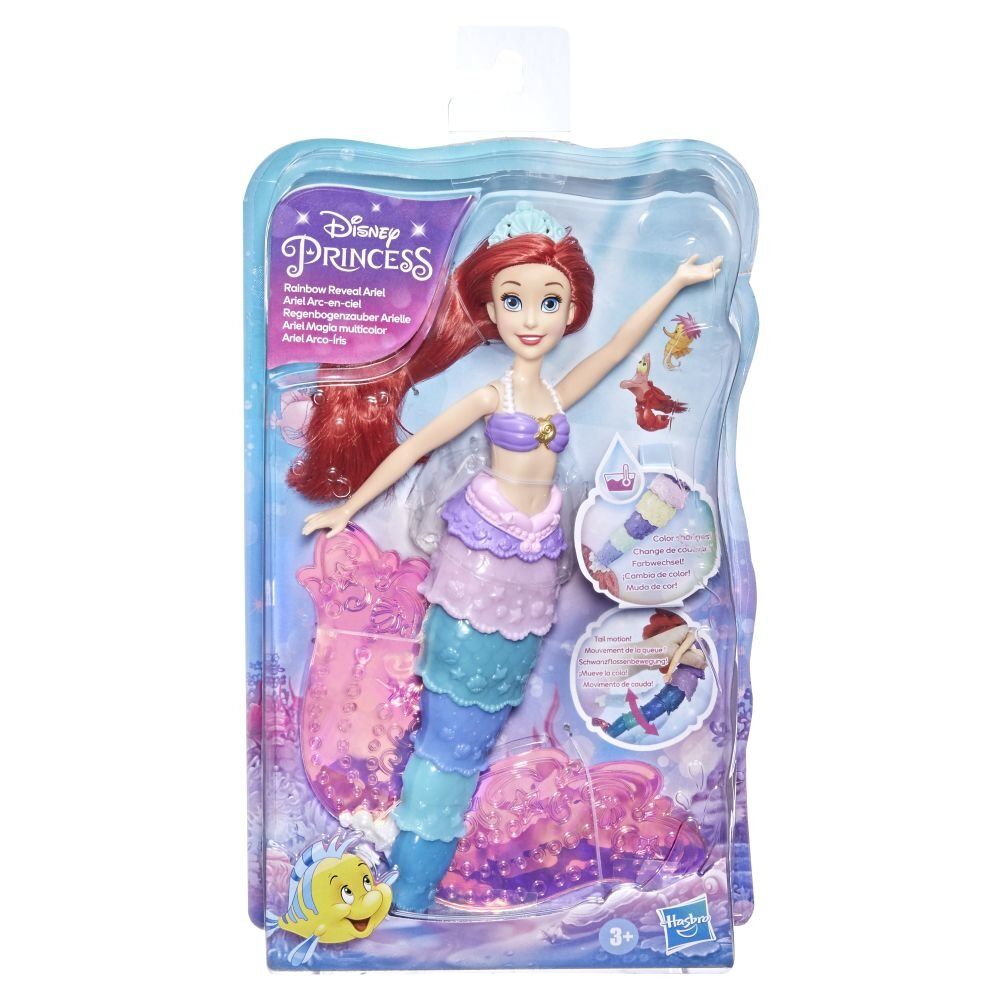 Papusa Disney Princess Rainbow Reveal Ariel, plastic, Multicolor