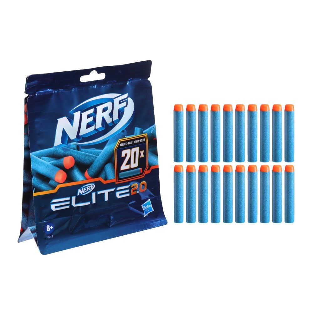 Rezerva 20 de proiectile Nerf Elite 2.0, plastic, Multicolor