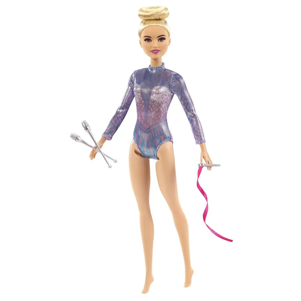 Papusa Barbie Gim Ritmica, 3 accesorii, Multicolor