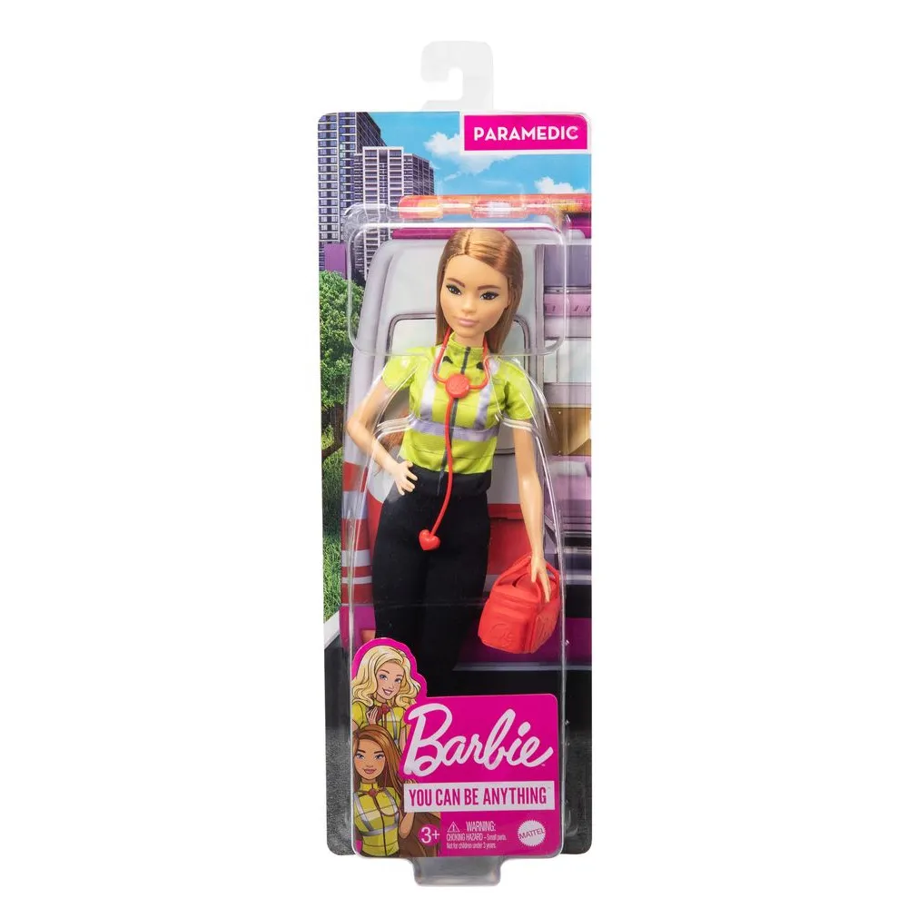 Papusa Barbie Asistenta Urgente, 2 accesorii, Multicolor