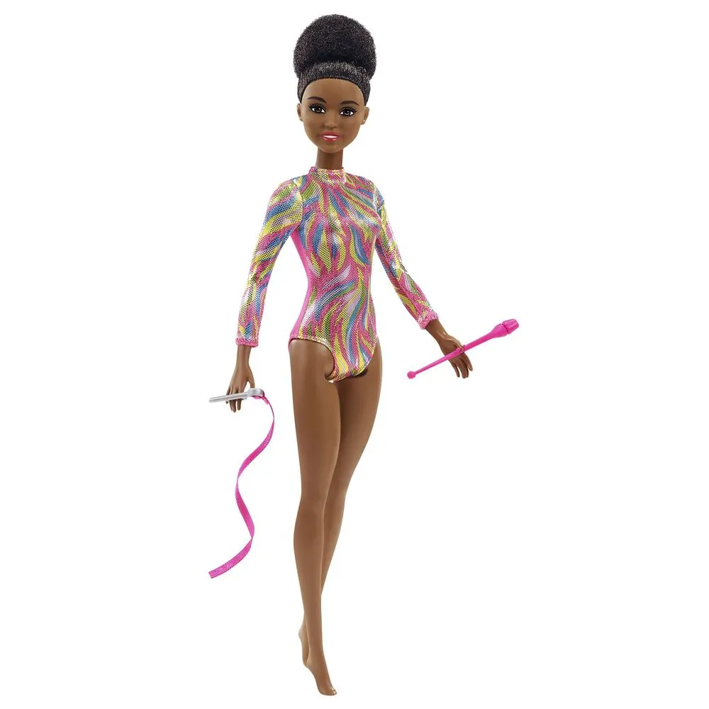 Papusa Barbie Gim Ritmica 2, 2 accesorii, Multicolor