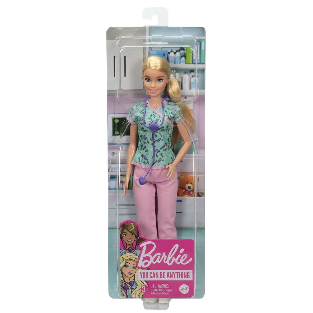 Papusa Barbie Infirmiera, 1 accesoriu, Multicolor