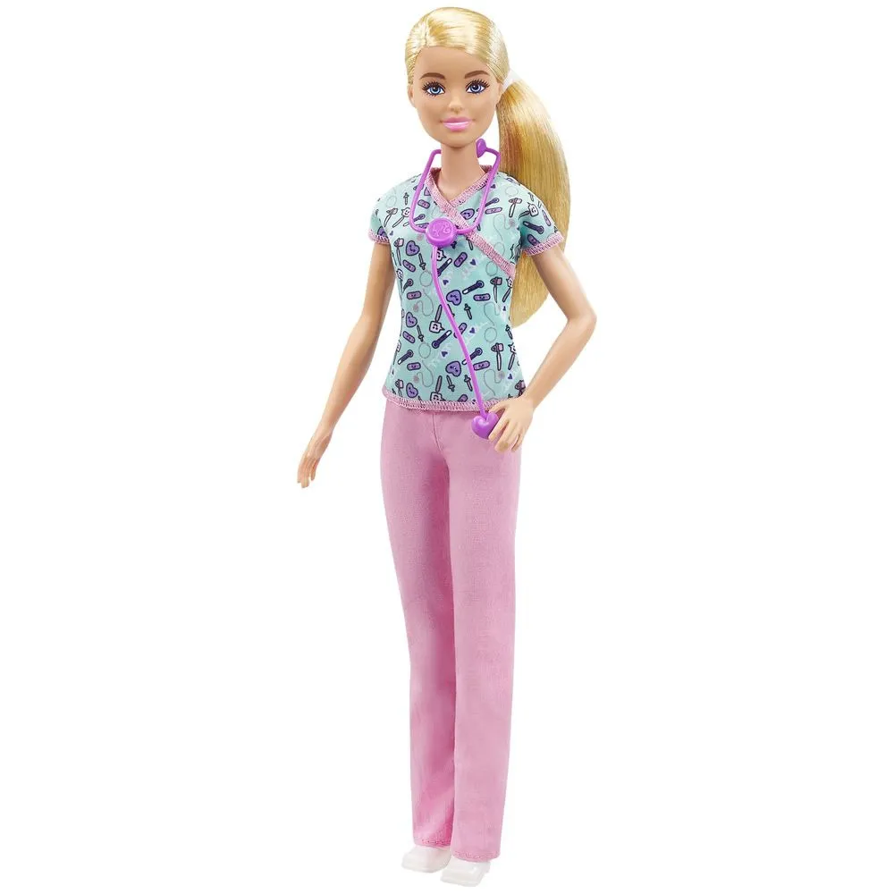Papusa Barbie Infirmiera, 1 accesoriu, Multicolor