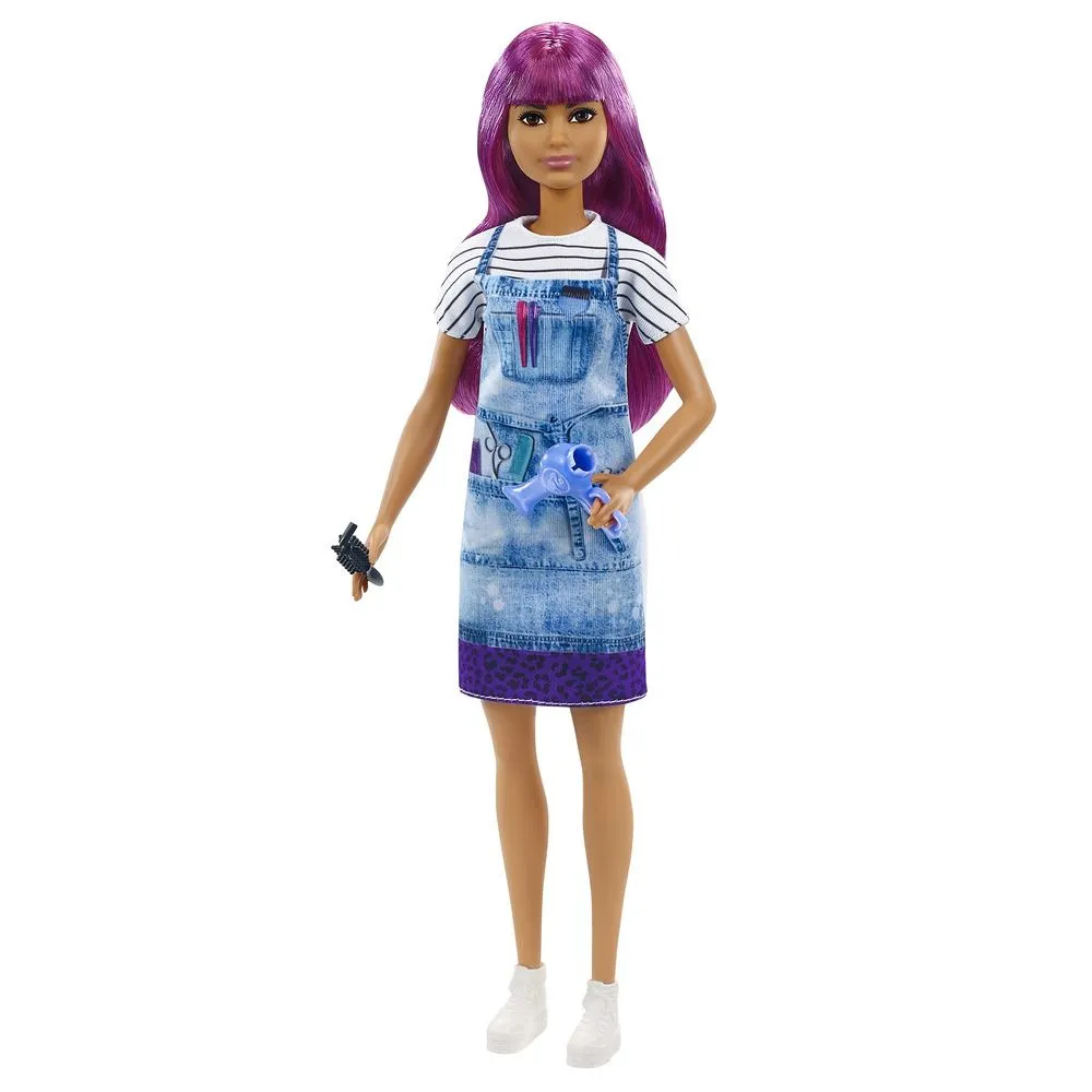 Papusa Barbie Coafeza, 2 accesorii, Multicolor
